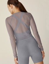 Load image into Gallery viewer, Show Off Mesh Long Sleeve Cropped Top

