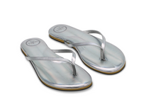 Load image into Gallery viewer, Indie Metallic Silver Sandal
