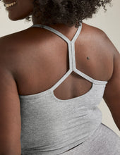 Load image into Gallery viewer, Spacedye Slim Racerback Crop Tank Silver Mist
